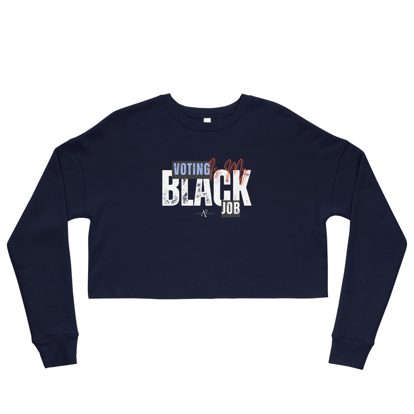 Black Job Lifestyle Crop Sweatshirt